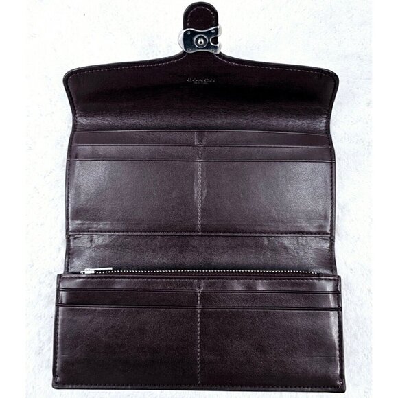 COACH 93983 Tabby Stone Pebble Leather Long Tri-Fold Wallet - Picture 12 of 15